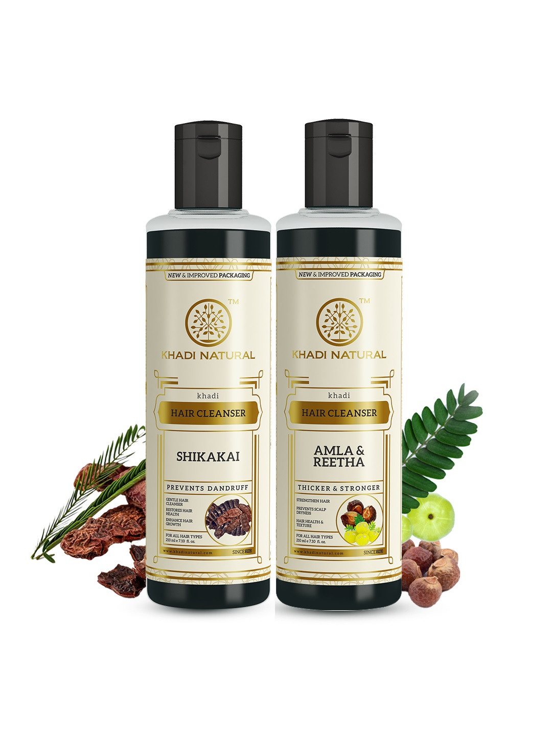 Khadi Natural Amla & Reetha + Shikakai Hair Shampoo Cleanser - 420ml