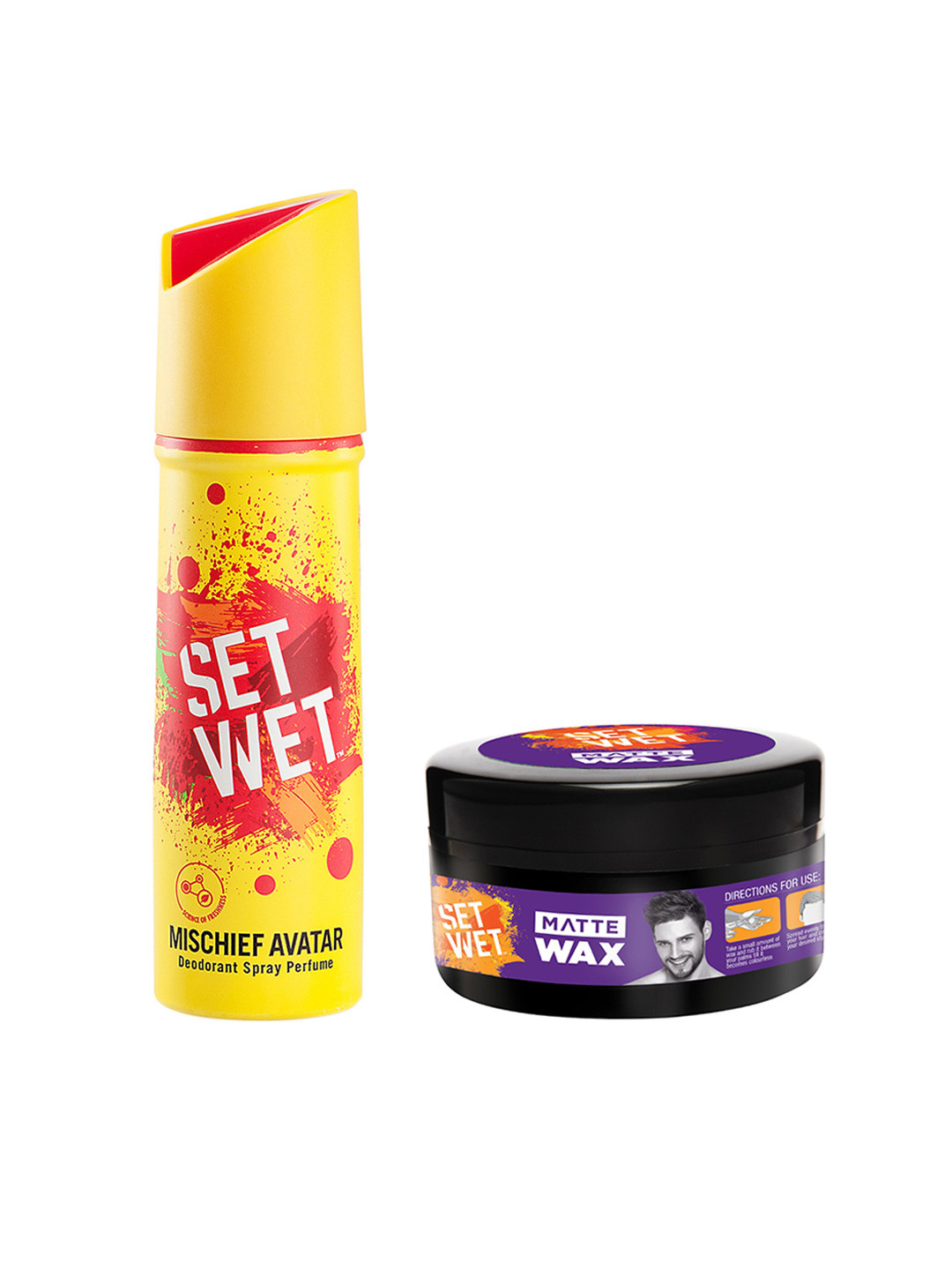 Set Wet Men Set of Mischief Avatar Deodorant Spray & Matte Hair Styling Wax