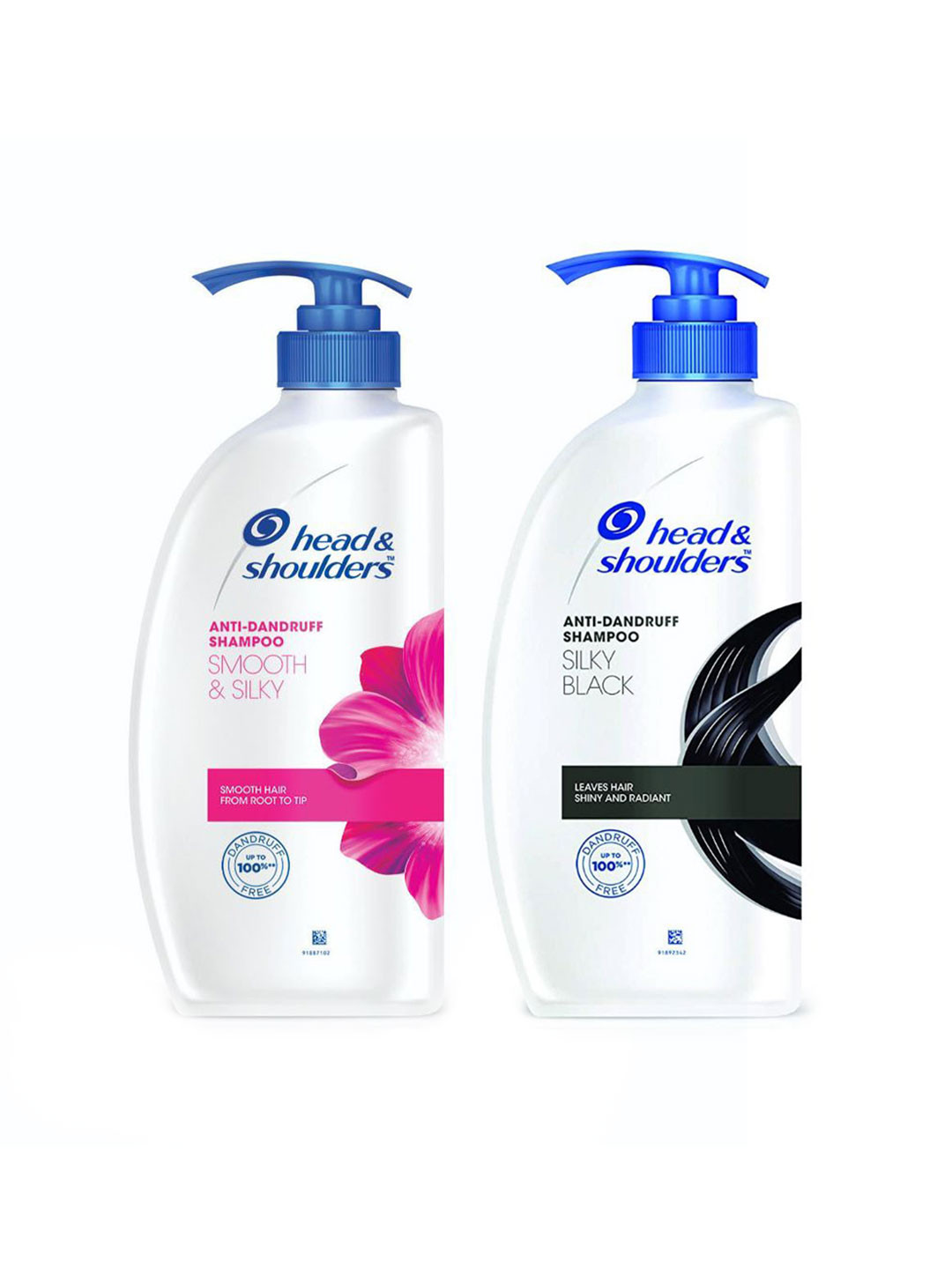 Head & Shoulders Set of 2 Anti-Dandruff Shampoo -Silky Black & Smooth & Silky -650 ml each