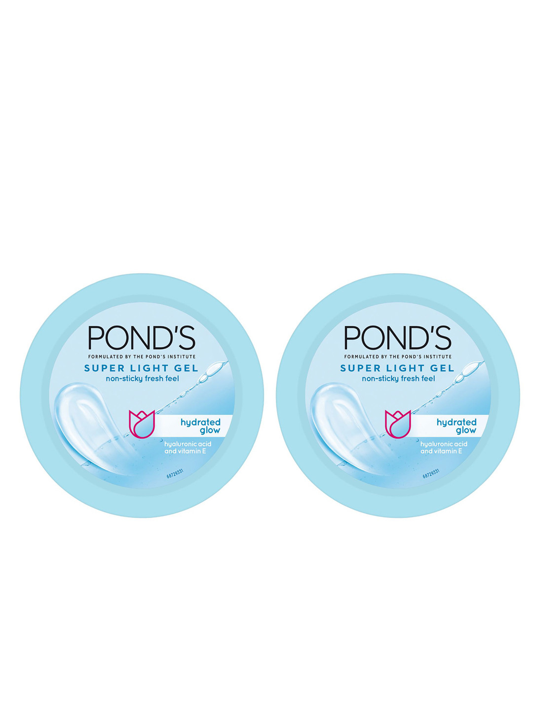 Ponds Set of 2 Super Light Gel Oil Free Moisturiser With Hyaluronic Acid - 100 ml Each