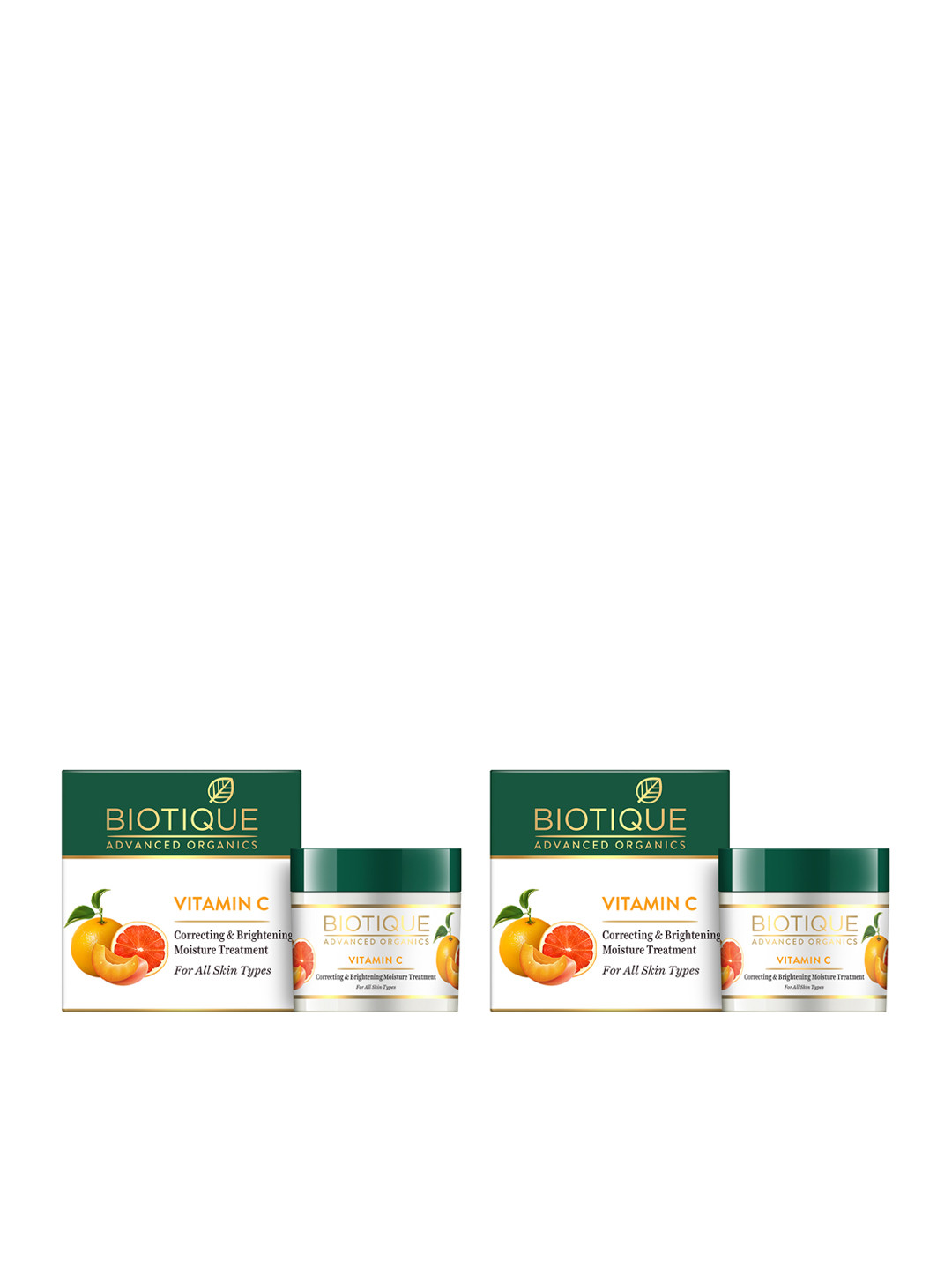 Biotique Set of 2 Vitamin C Correcting & Brightening Treatment Face Moisturizer - 50g each