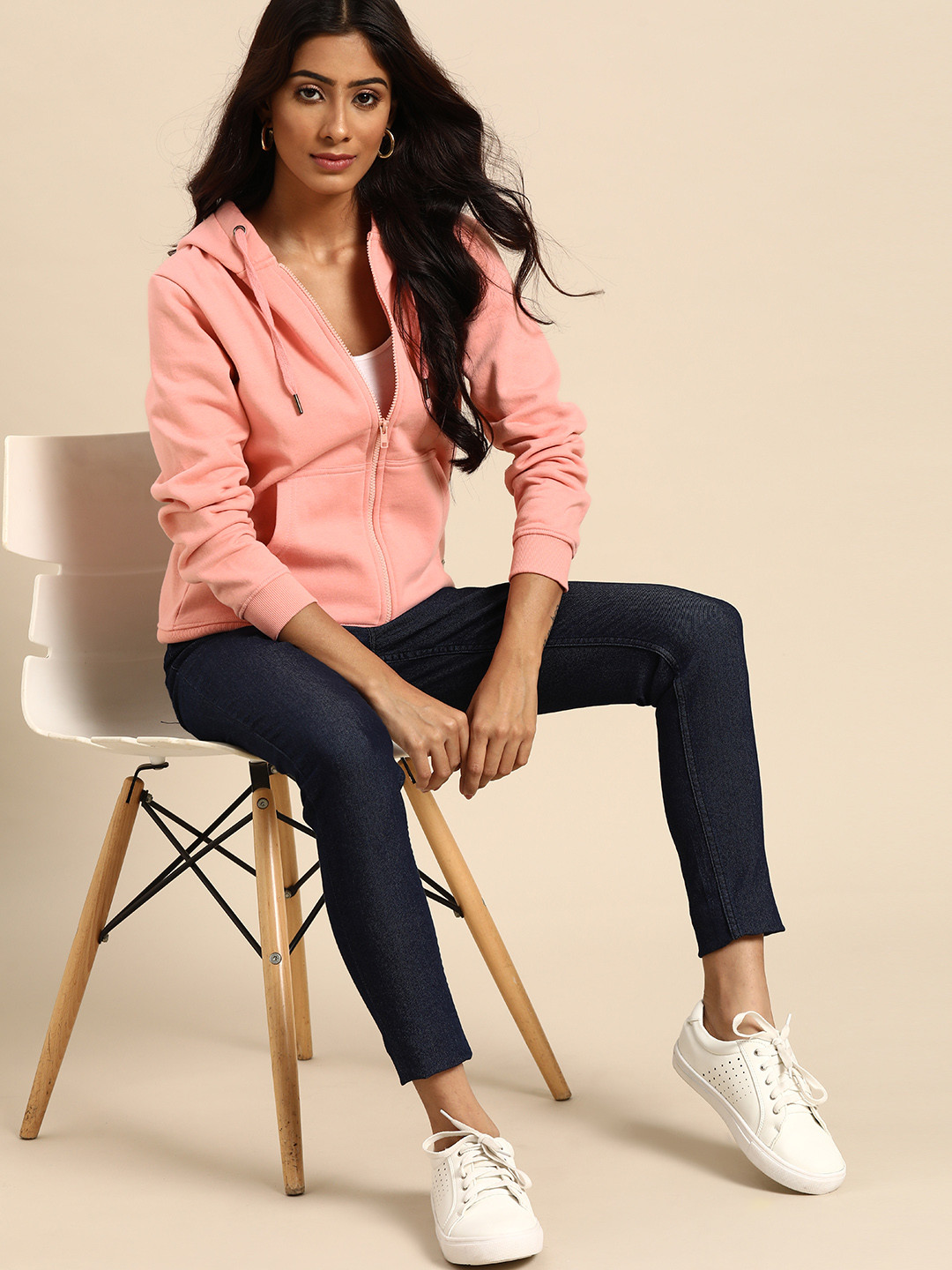 all about you Women Pink Hooded Sweatshirt