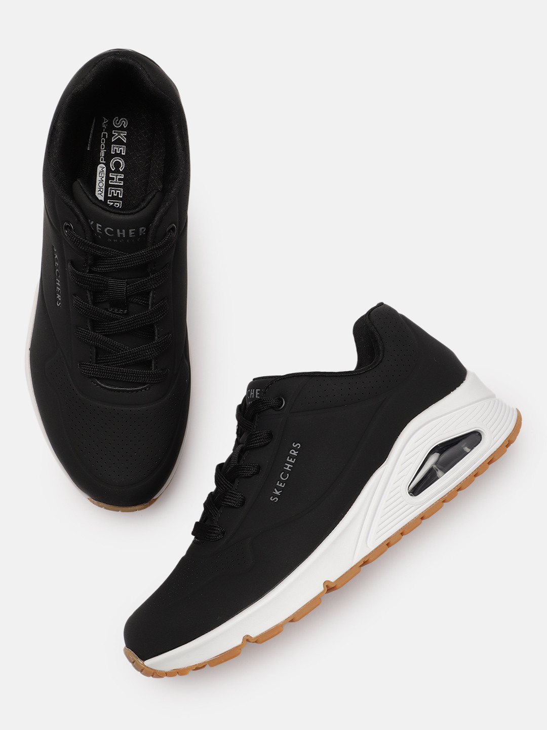 Skechers Women Black UNO - Stand On Air Sneakers