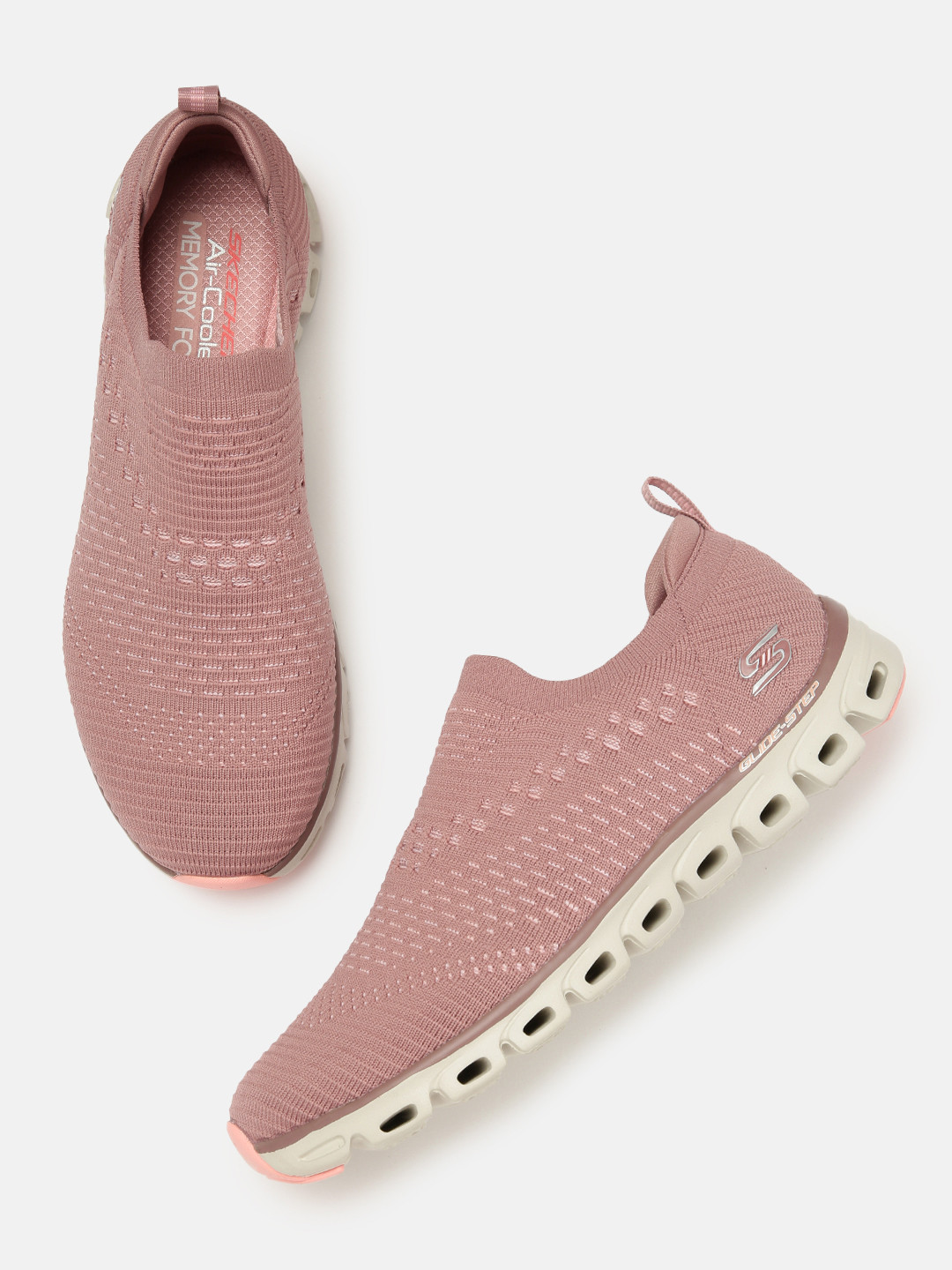 Skechers Women Dusty Pink Solid GLIDE-STEP - OH SO SOFT Loafers