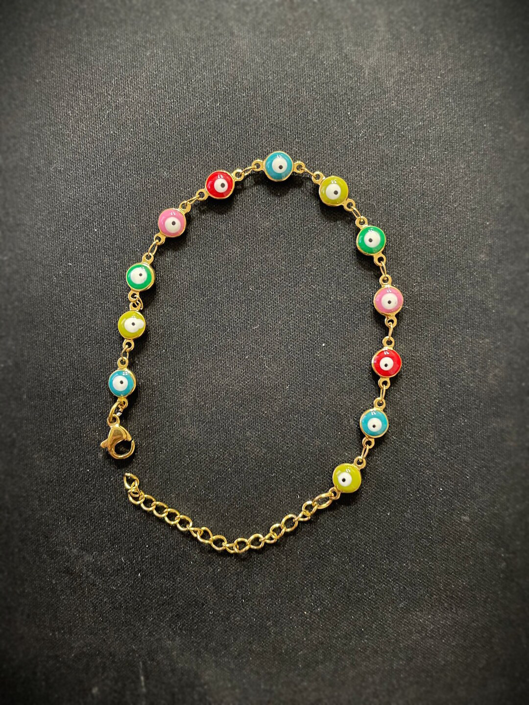 Digital Dress Room Men Gold-Toned & Multi Evil Eye Beaded Bracelet Rakhi