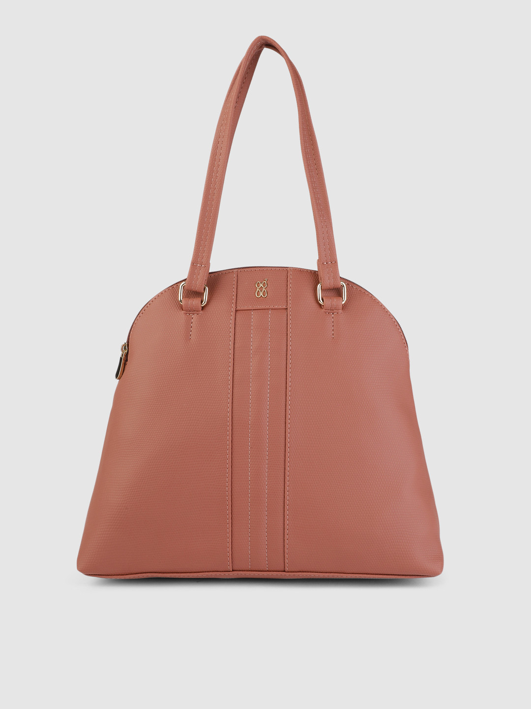 Baggit Brown Solid Bowling Shoulder Bag