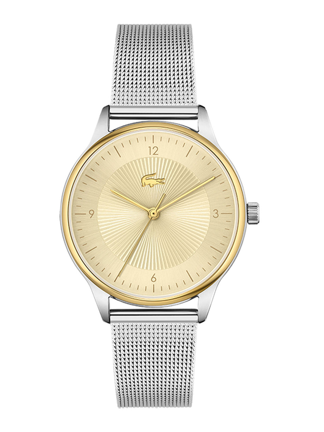 Lacoste Women Gold-Toned Dial & Silver Toned Bracelet Style Straps Analogue Watch 2001186