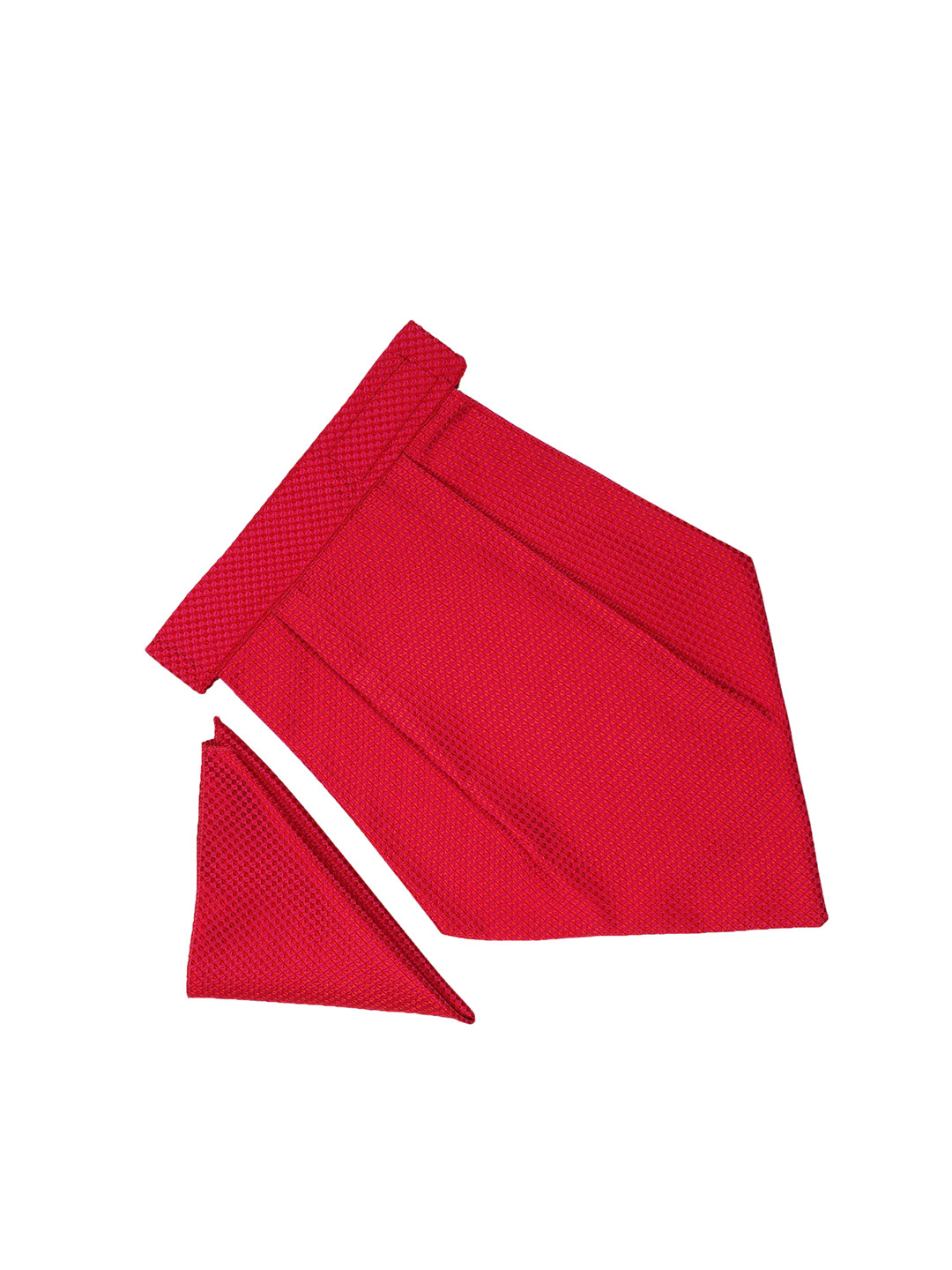 Tossido Men Pink Self-Design Cravat Pocket Square Set