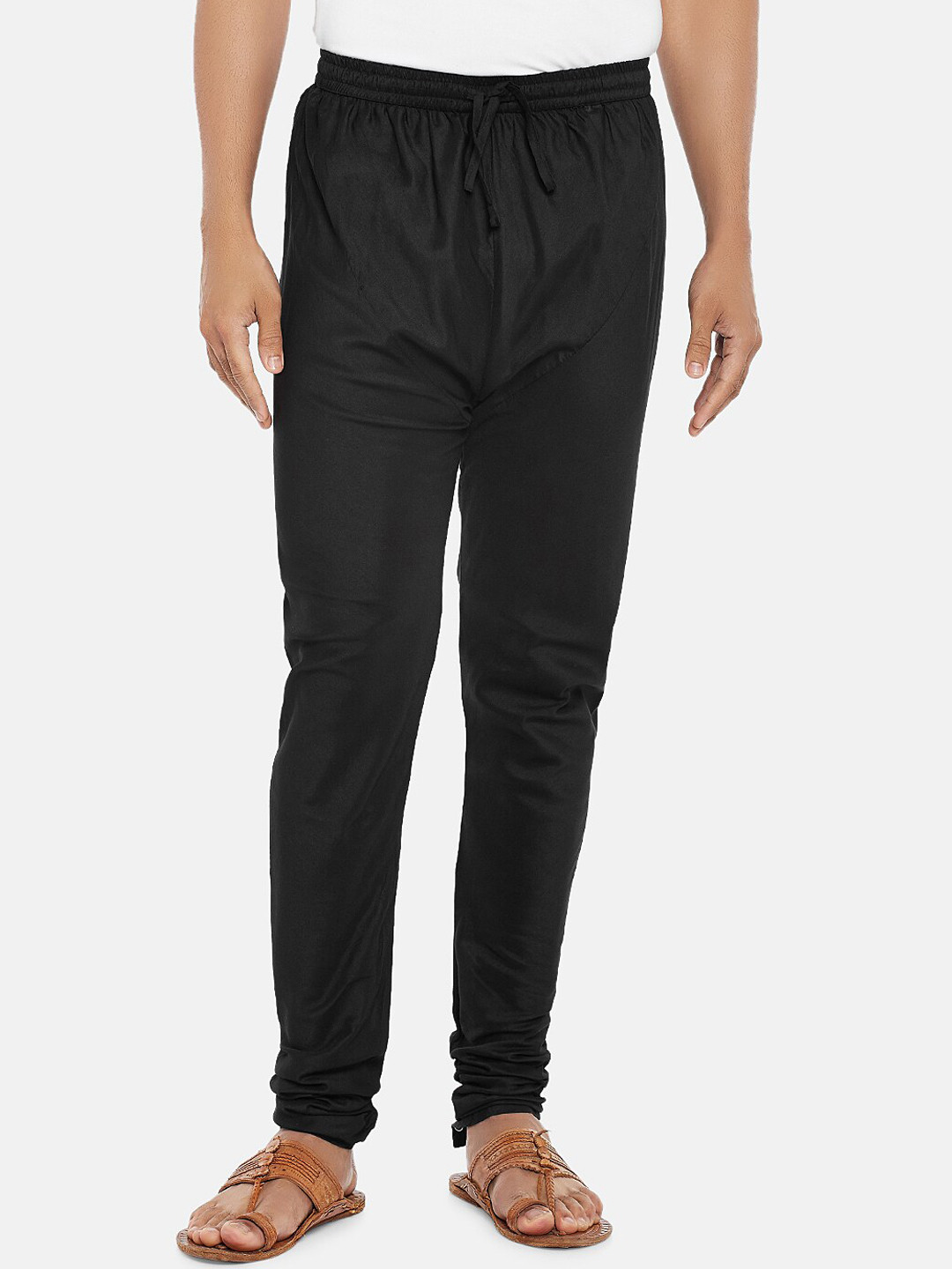 indus route by Pantaloons Men Black Solid Churidar