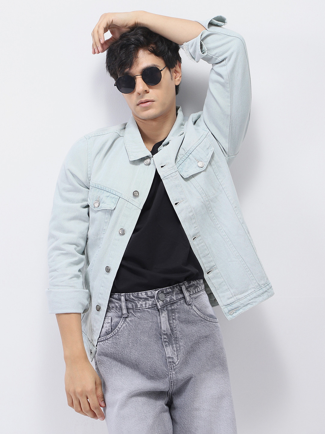 Urbano Fashion Men Washed Regular Fit Denim Jacket
