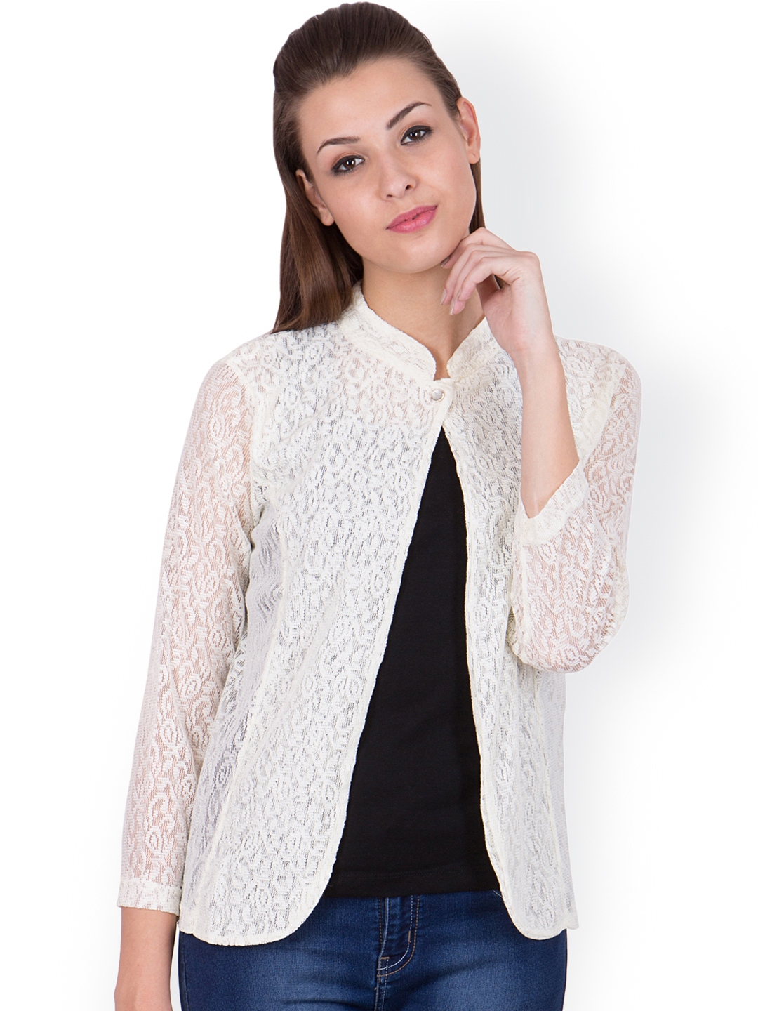 White on sale lace jacket