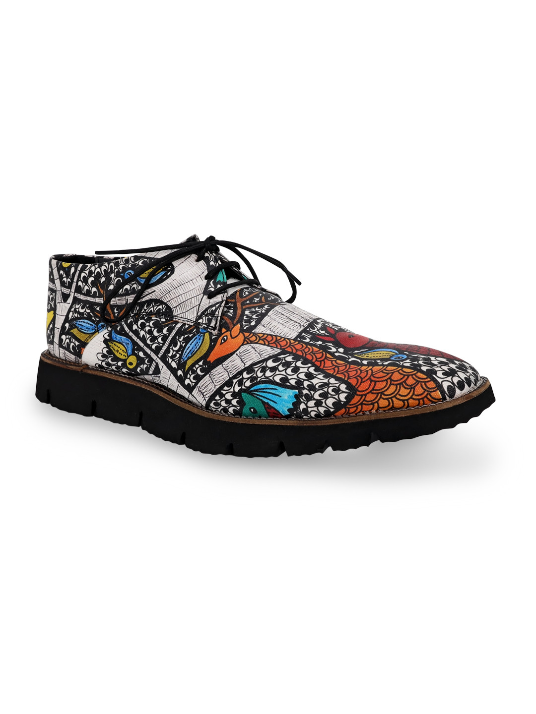 Kanvas Men Jungle Voice Printed Mid Top Canvas Derbys
