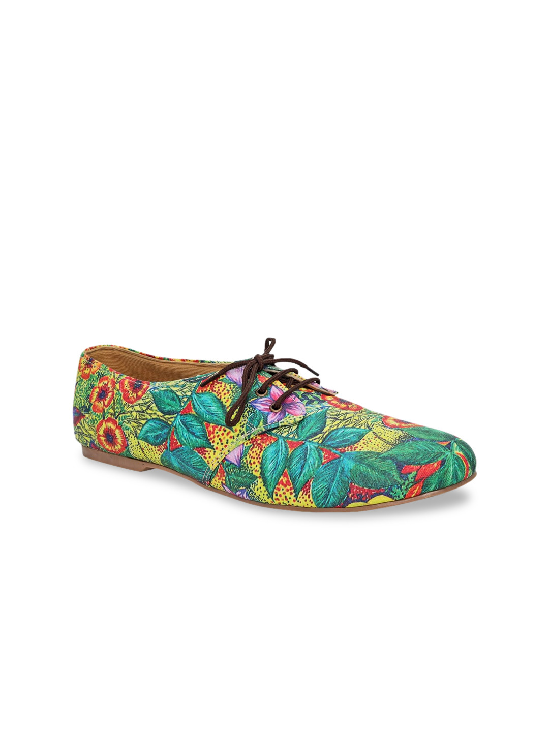 Kanvas Women Multicoloured Printed Oxfords