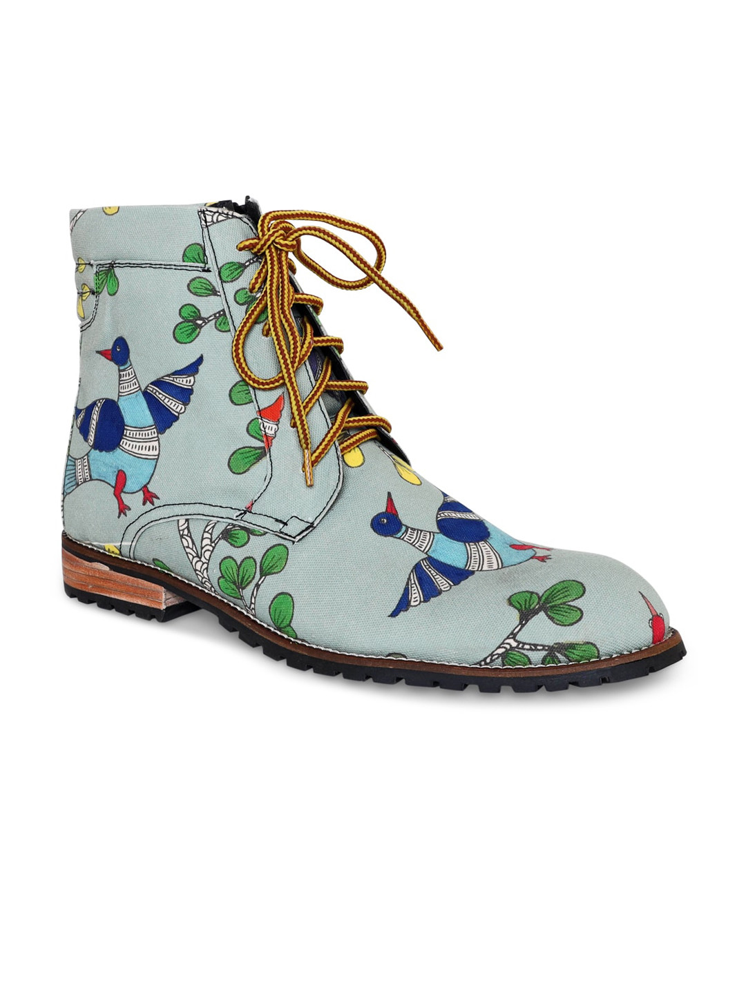 Kanvas Women Multicoloured Colourblocked Flat Boots