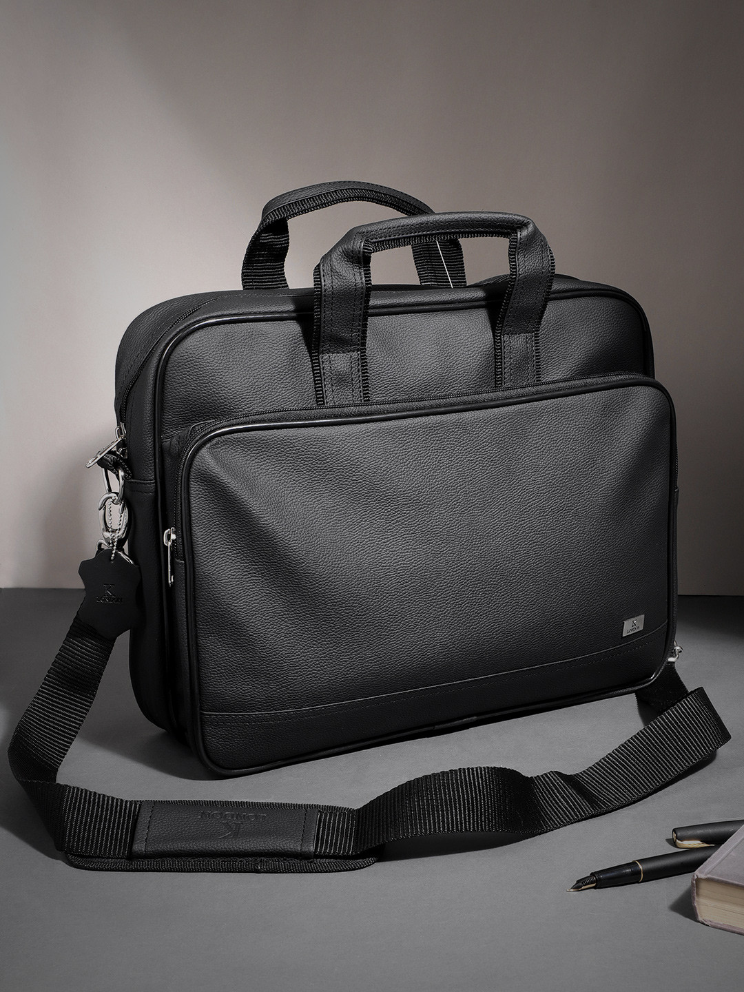 K London Unisex Black Laptop Bag