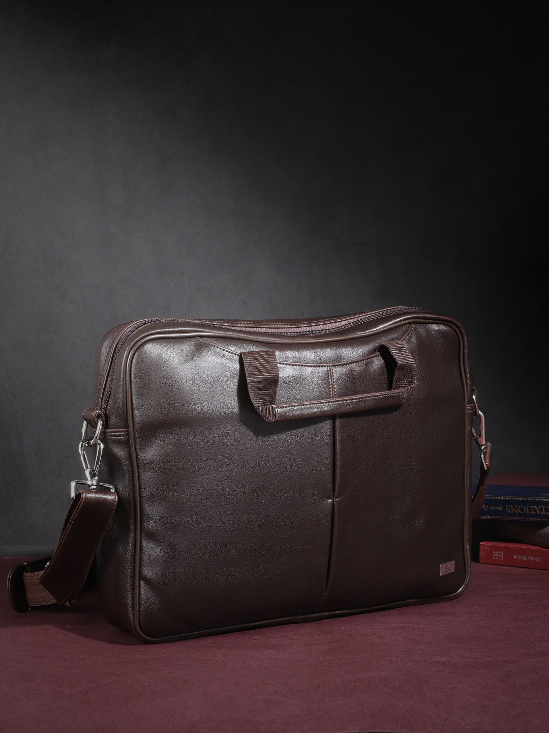 K London Unisex Brown Messenger Bag