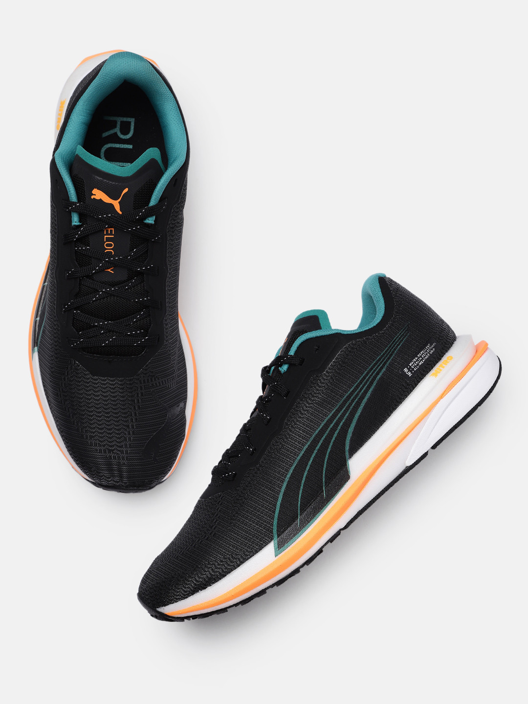 Puma Men Black Velocity Nitro Winterized Running Shoes