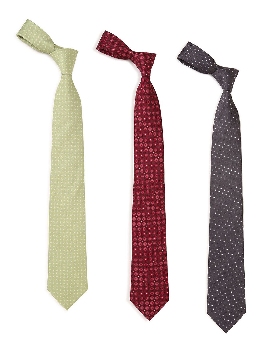 Tossido Men Pack of 3 Woven Design Broad Tie