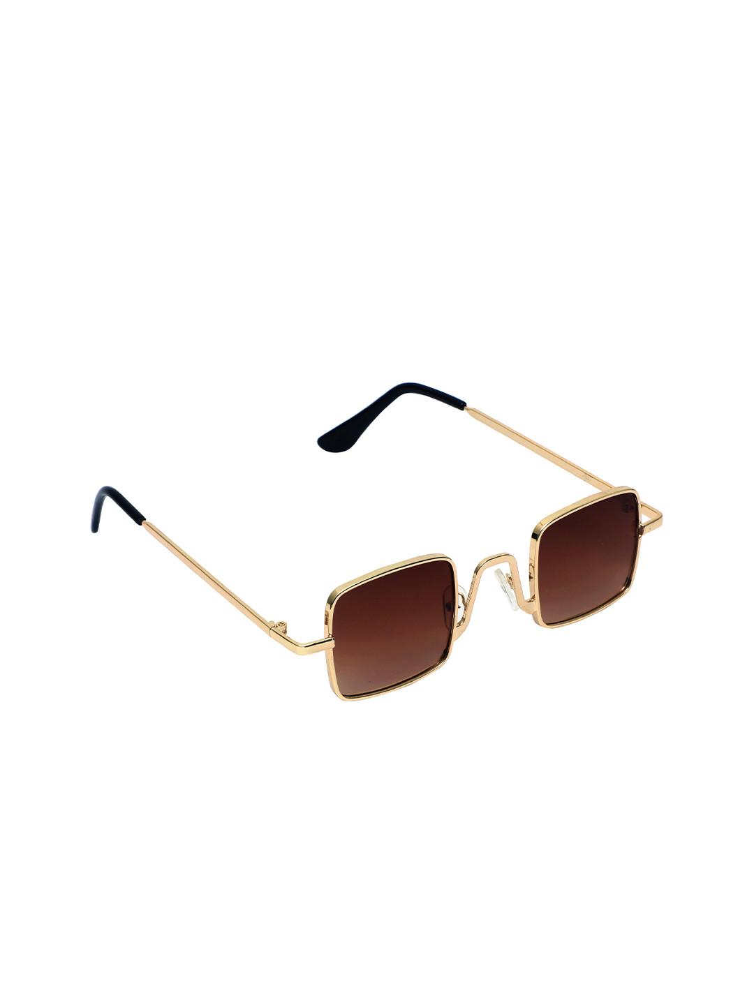 Floyd Unisex Brown & Gold-Toned UV Protected Square Sunglasses 73_GOLD_BRN