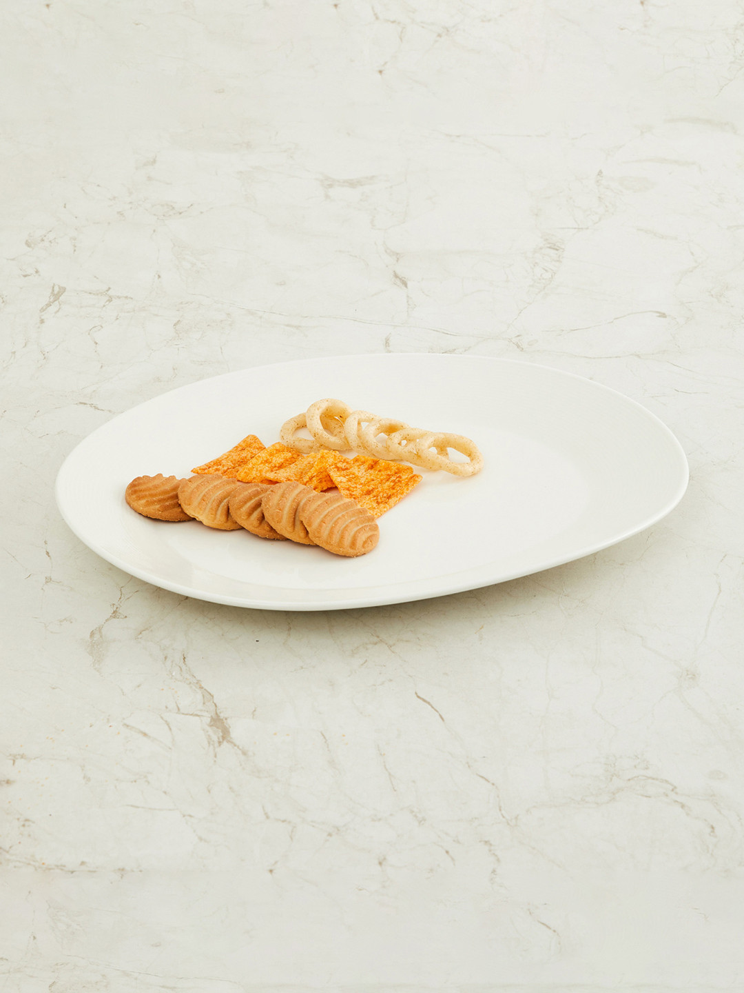 Home Centre White Marshmallow Newyork Solid Ceramic Serware