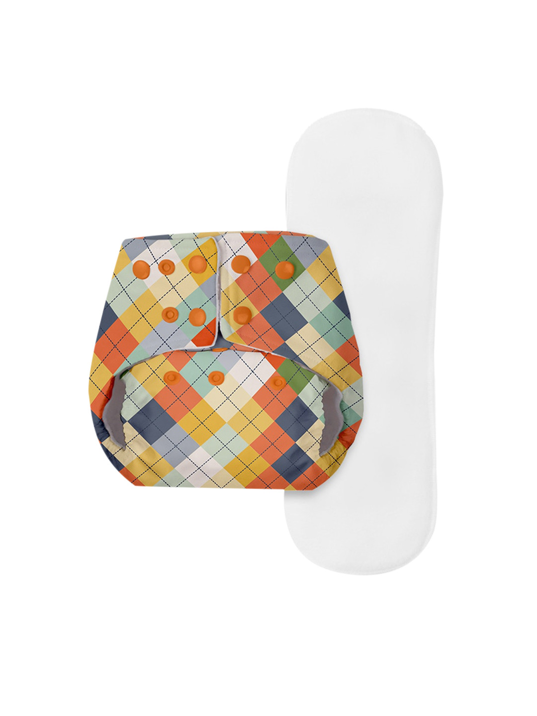 BASIC by SuperBottoms Kids Assorted Washable  Sustainable Reusable Cloth Diaper with 1 insert