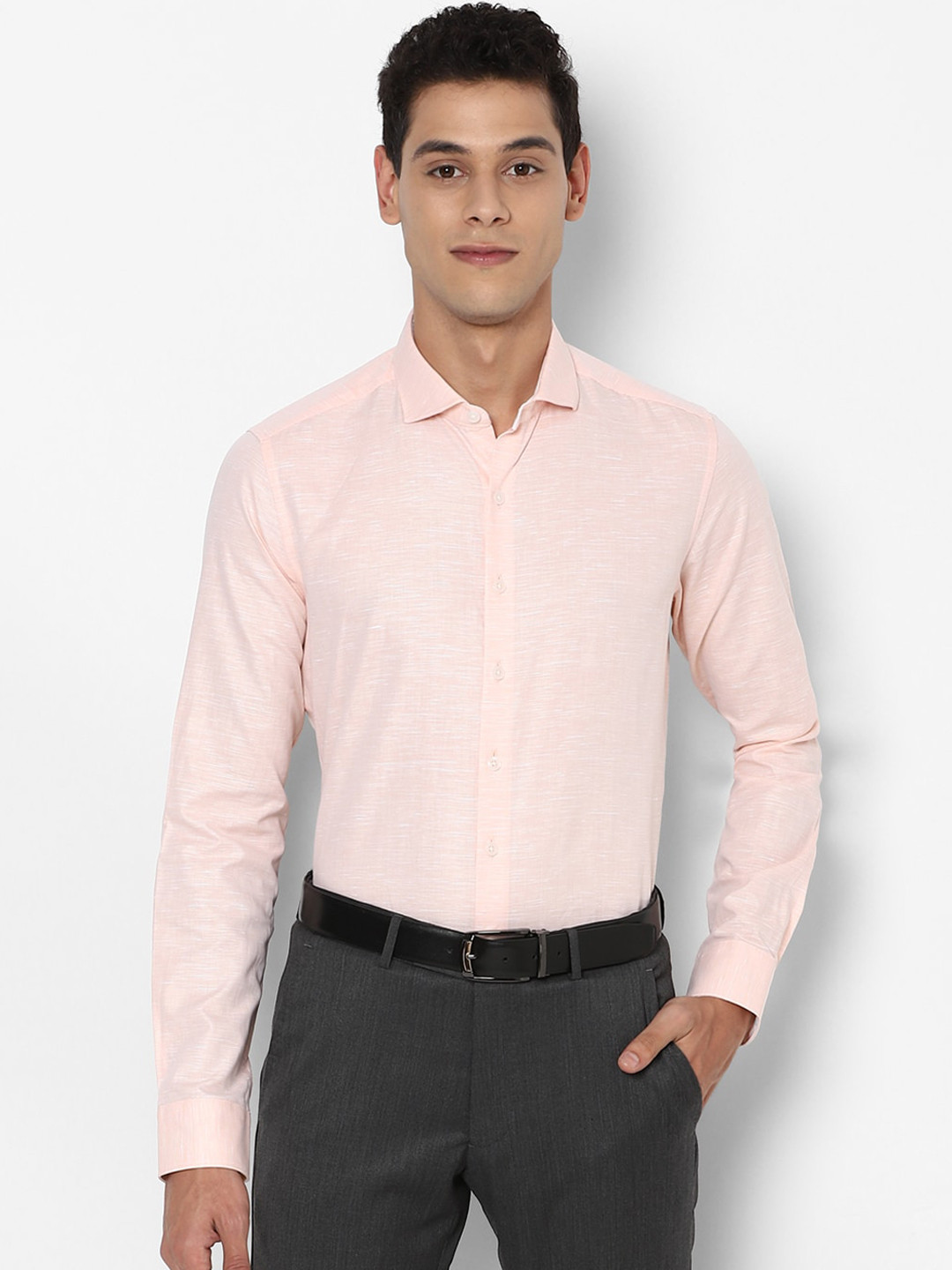 SIMON CARTER LONDON Men Pink Slim Fit Opaque Pure Cotton Formal Shirt