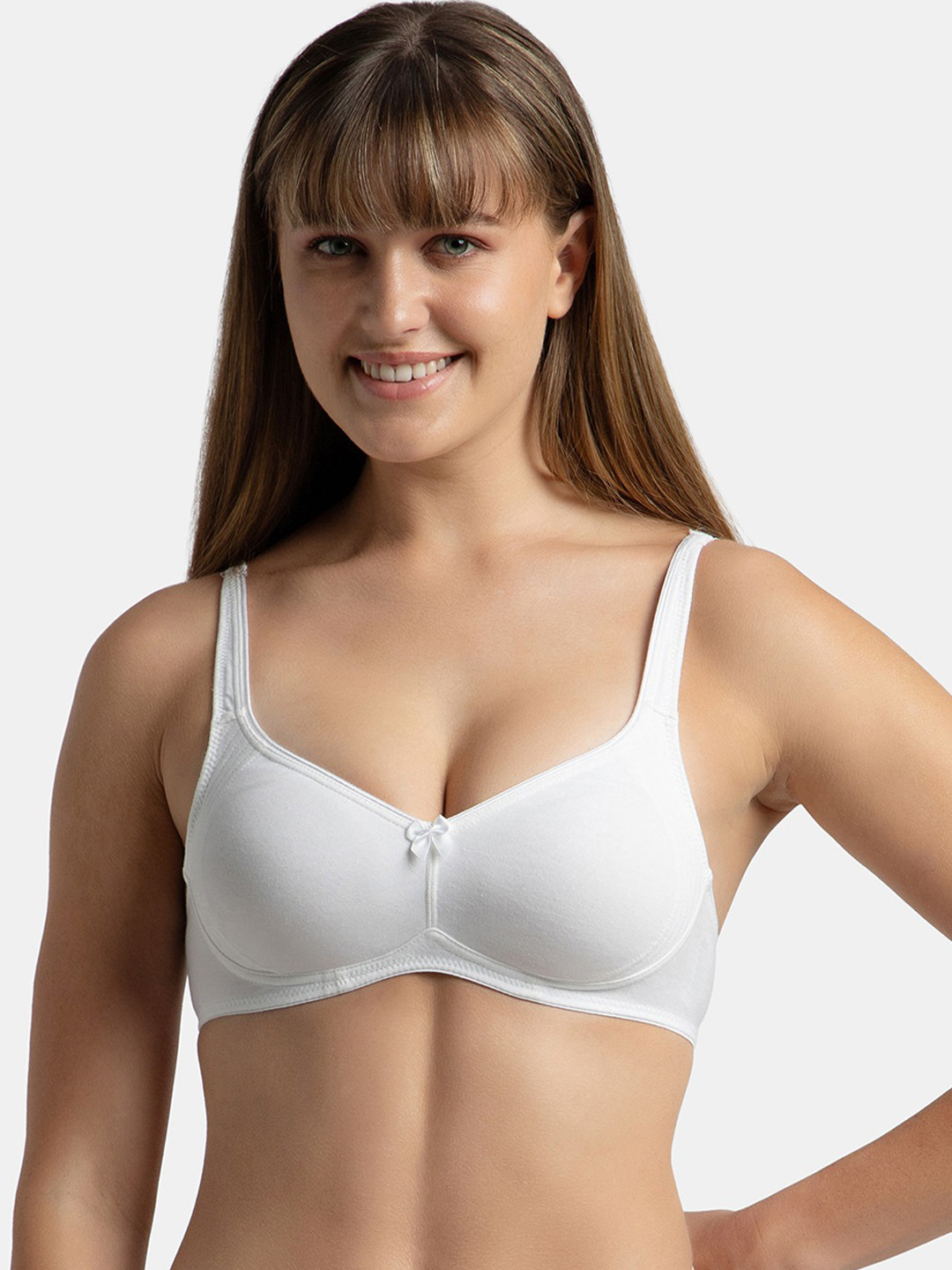 Jockey Wirefree Non Padded Super Combed Cotton Full Coverage Everyday Bra-1250