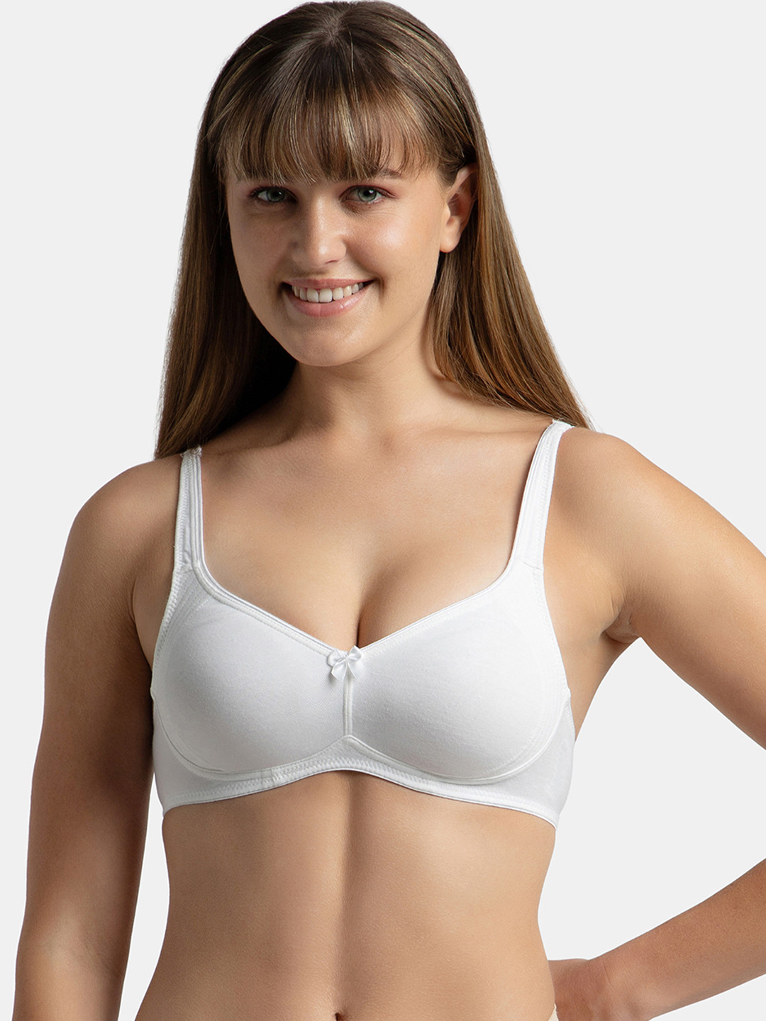 Jockey Wirefree Non Padded Super Combed Cotton Full Coverage Everyday Bra-1250