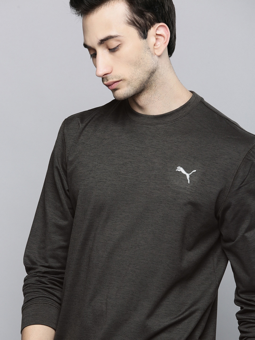 Puma Men Charcoal Grey CLOUDSPUN Crew Golf Sweatshirt