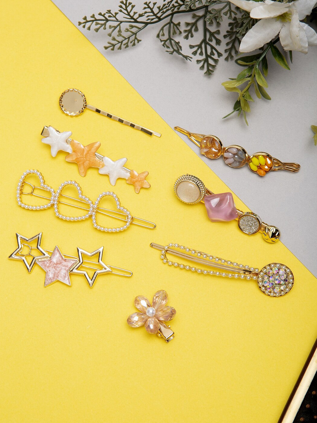 YouBella Women Set of 8 Multi-Colored Hair Pins