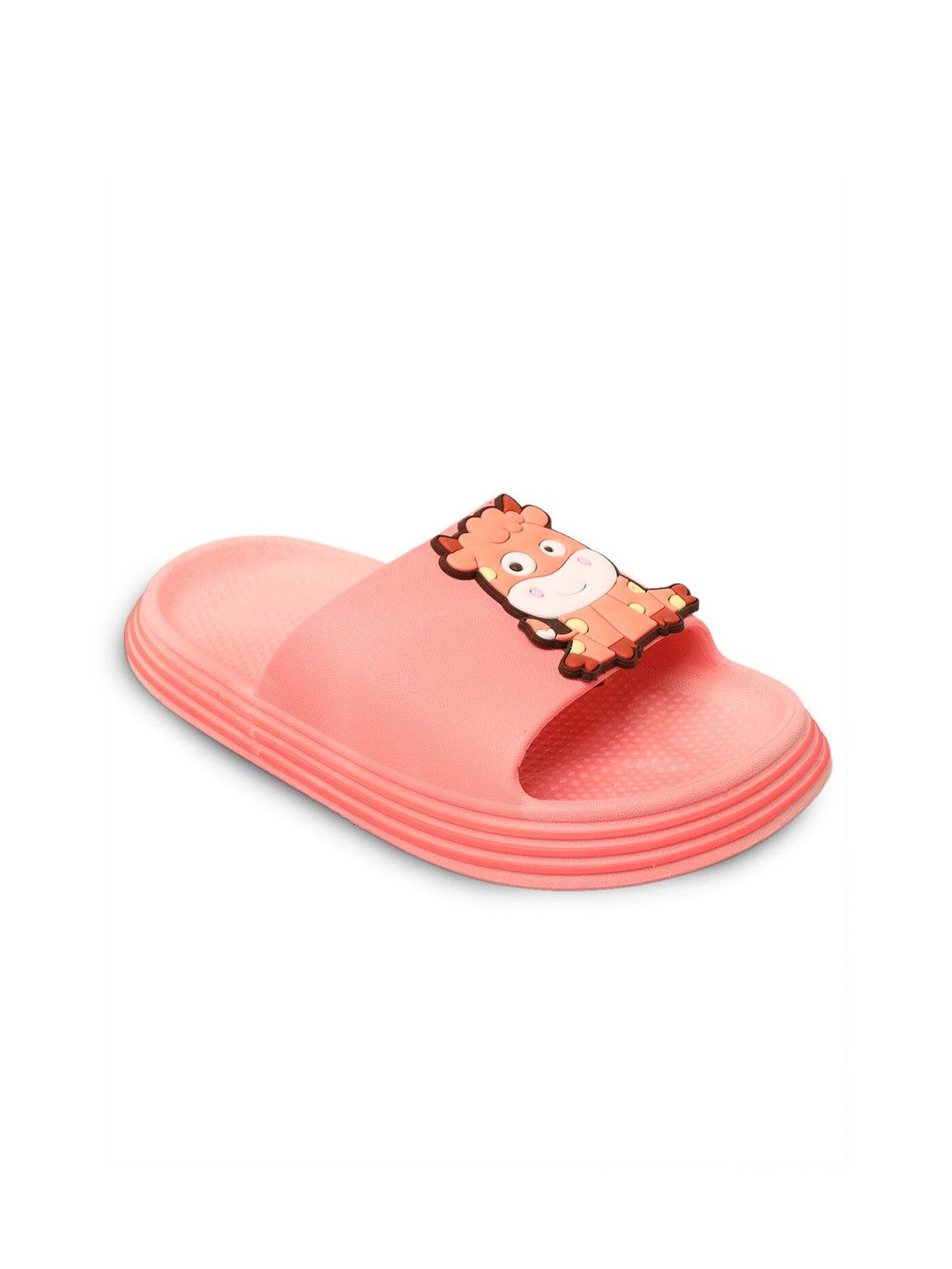 Yellow Bee Girls Pink & Orange Rubber Sliders
