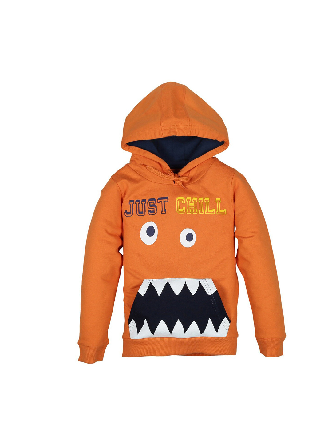 PLUM TREE Boys Orange Printed Sweatshirt