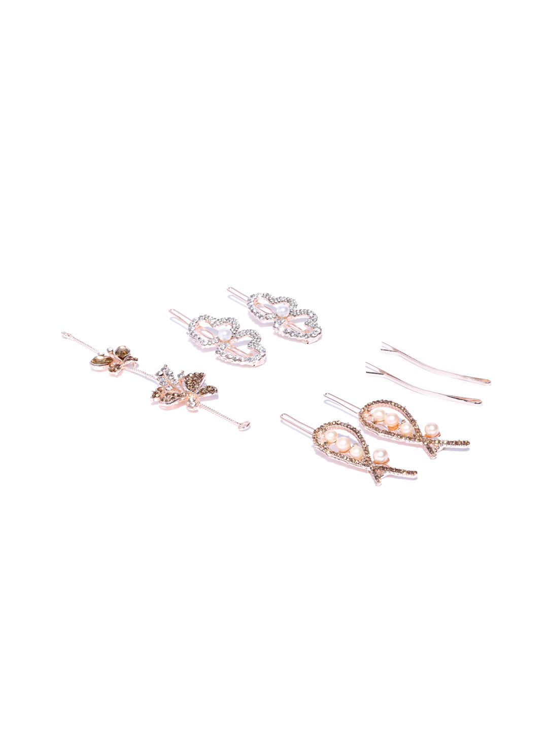 Kord Store Women Rose Gold Hair Accessory Set of