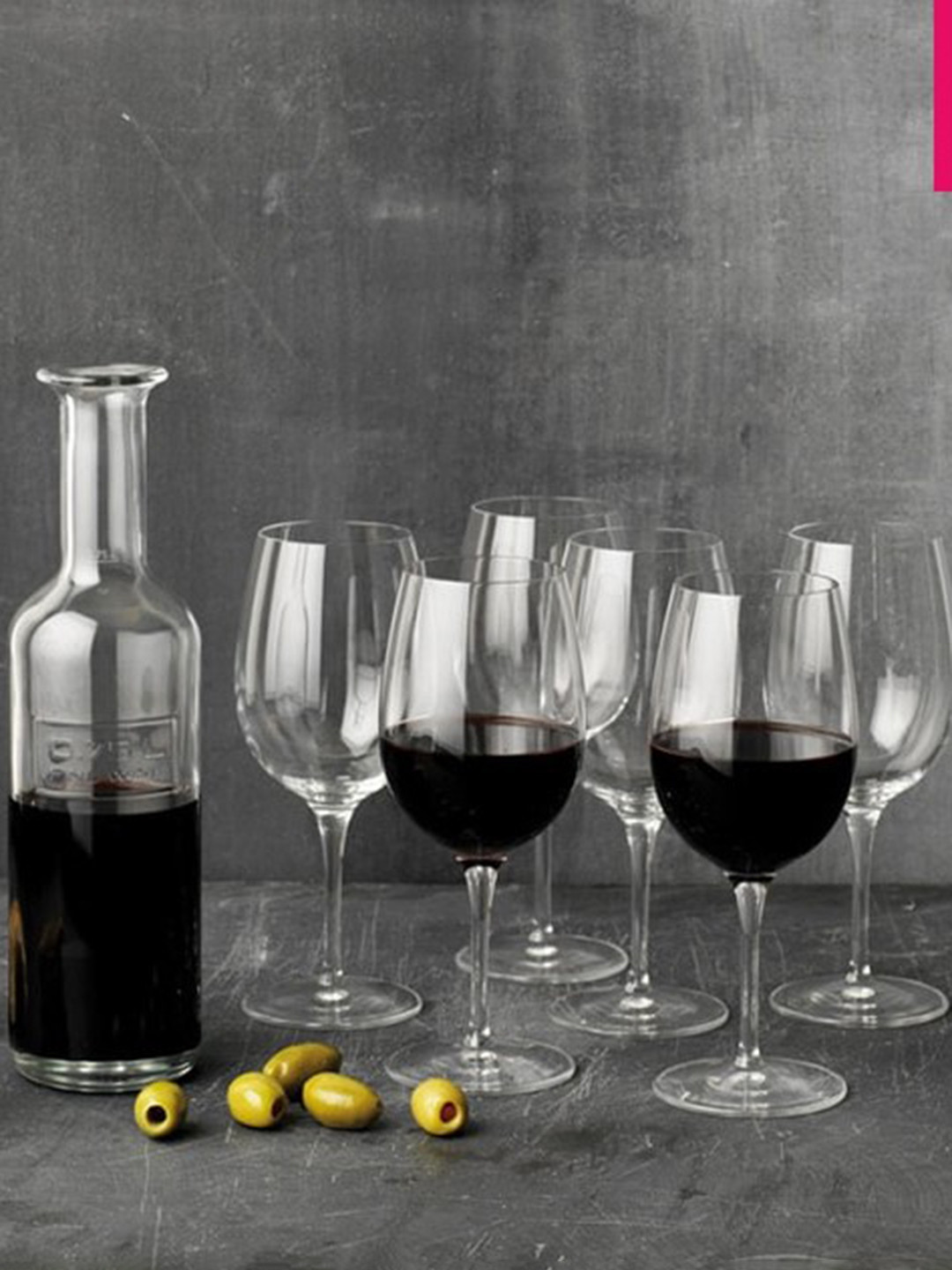 Luigi Bormioli Set of 6 Optima Wine Glass & Jug Set