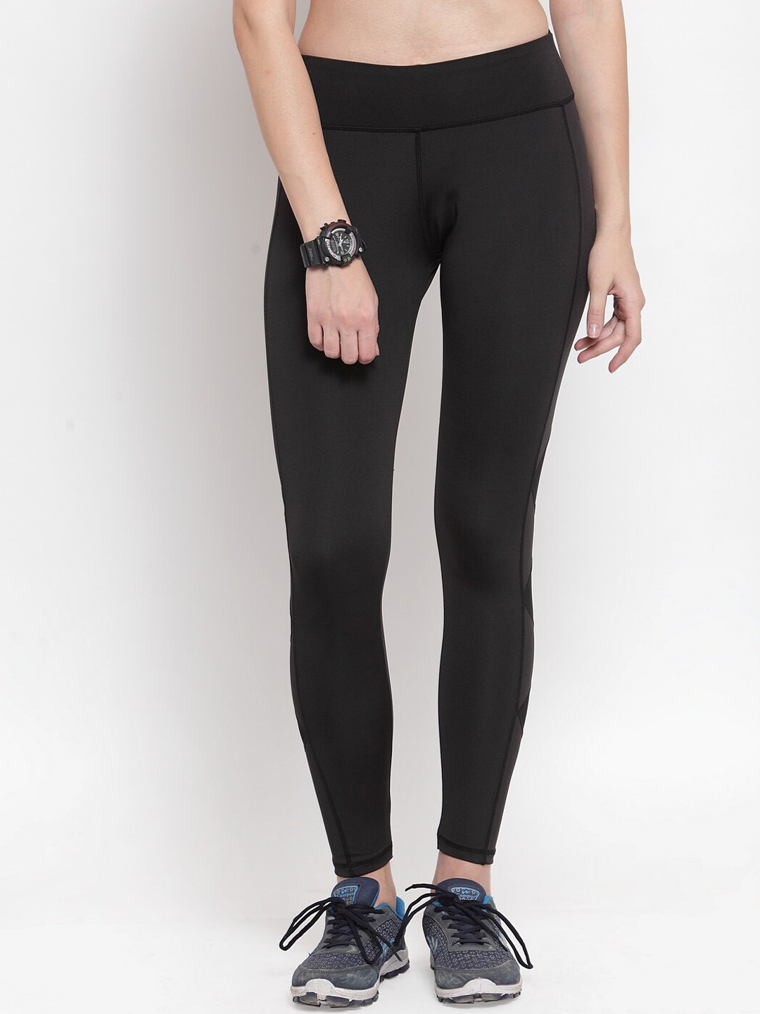 Boston Club Women Black Solid Skinny-Fit Yoga & Gym Tights