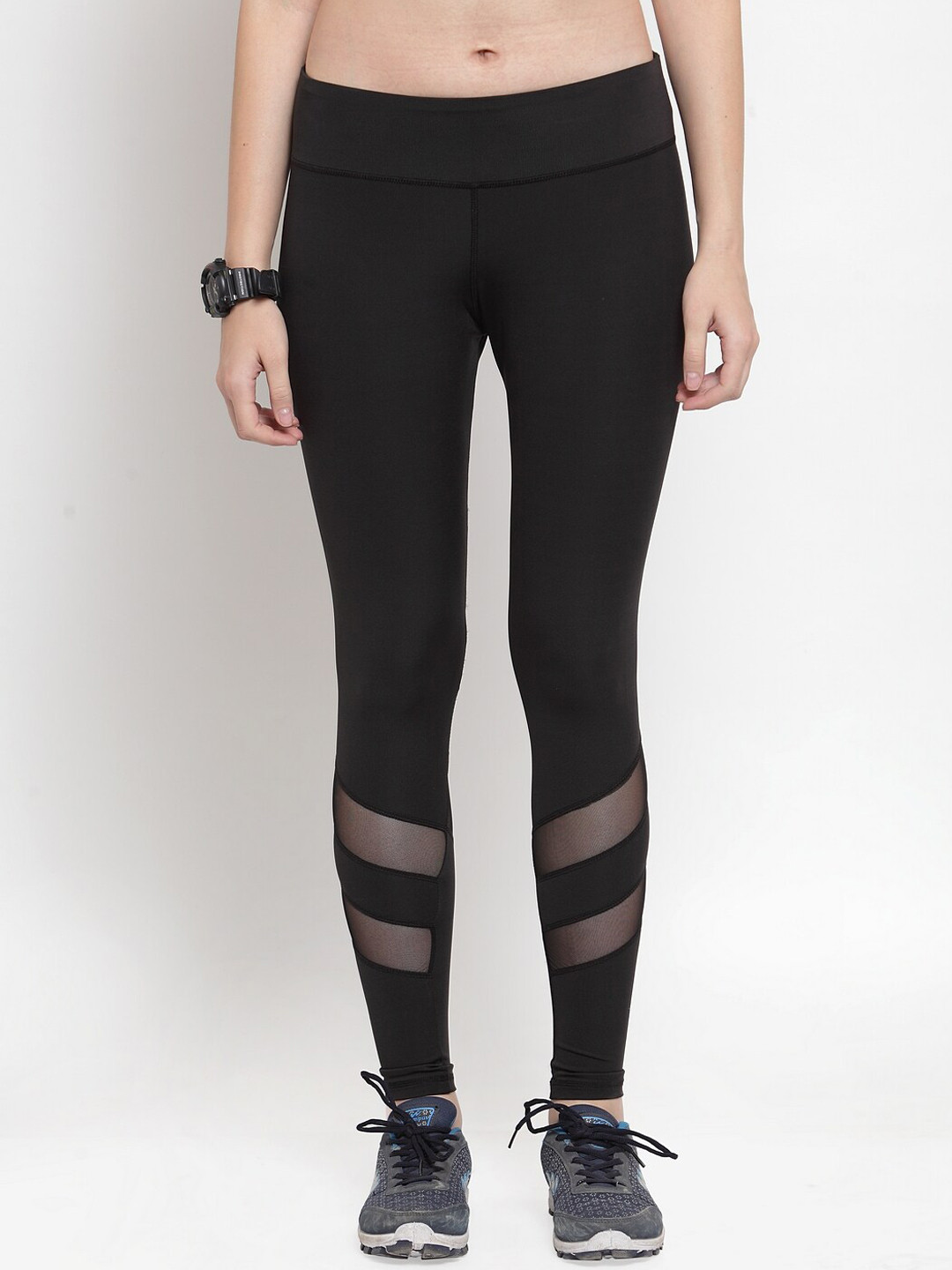 Boston Club Women Black Solid Training & Gym Skinny-Fit Tights