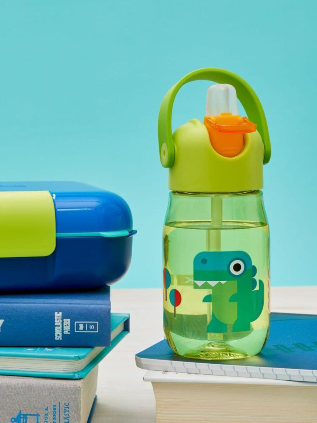 ZOKU Green Conversational Plastic Single Wall Vacuum Water Bottle - 415ml