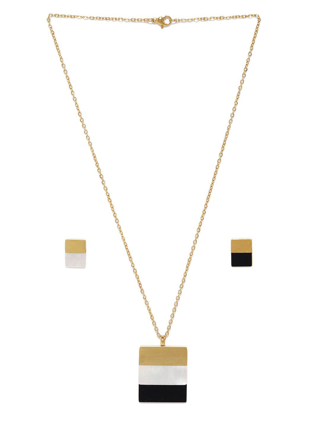 Blisscovered Woman Gold-Toned & Black Necklace