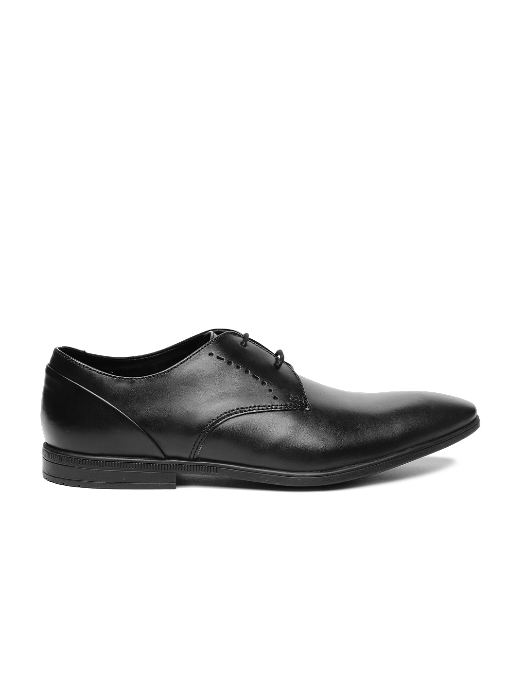 Clarks Men Black Bampton Leather Derby Shoes