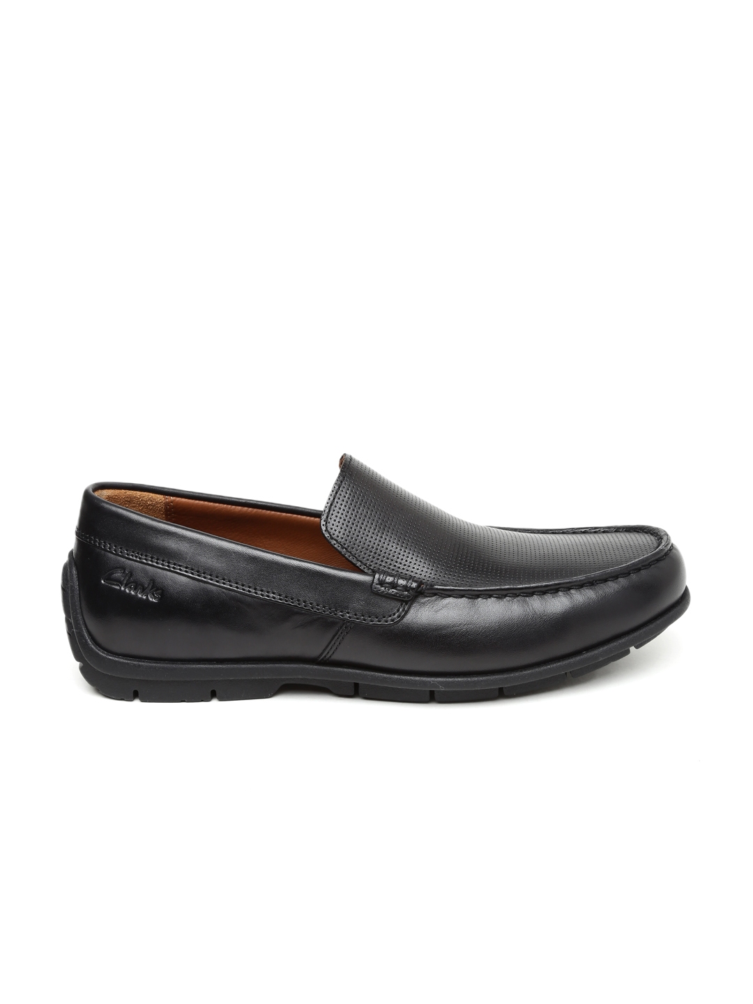 clarks mens leather loafers
