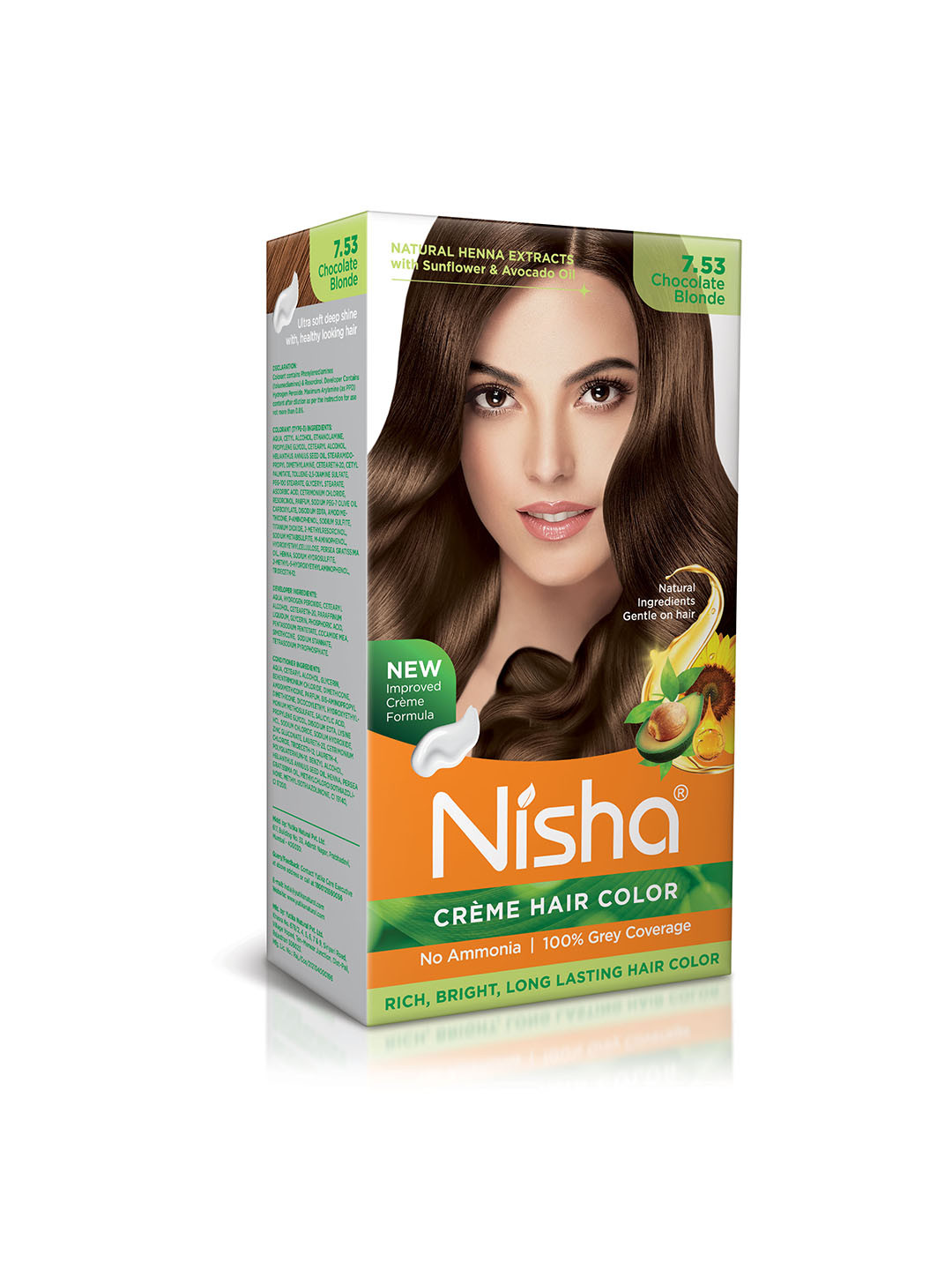 Nisha Unisex Gold Creme Hair Color 150gm each- Chocolate Blonde