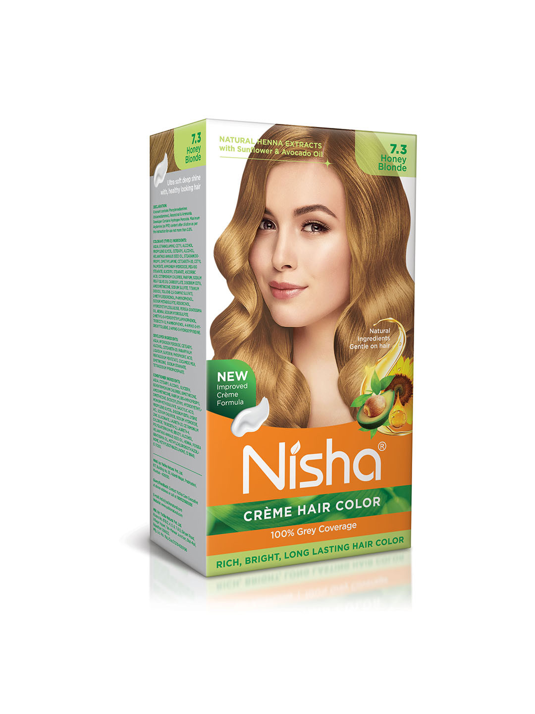 Nisha Unisex Gold Creme Hair Color - Honey Blonde