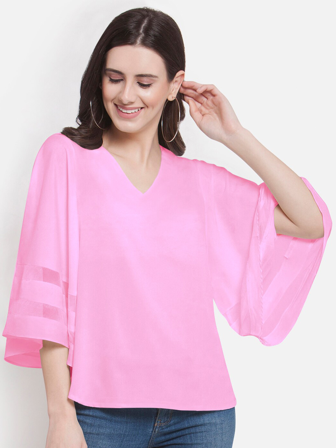 Martini Pink Crepe Regular Top