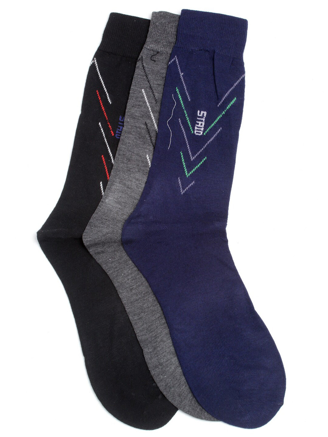 Alvaro Castagnino Men Pack Of 3 Assorted Above Ankle-Length Socks