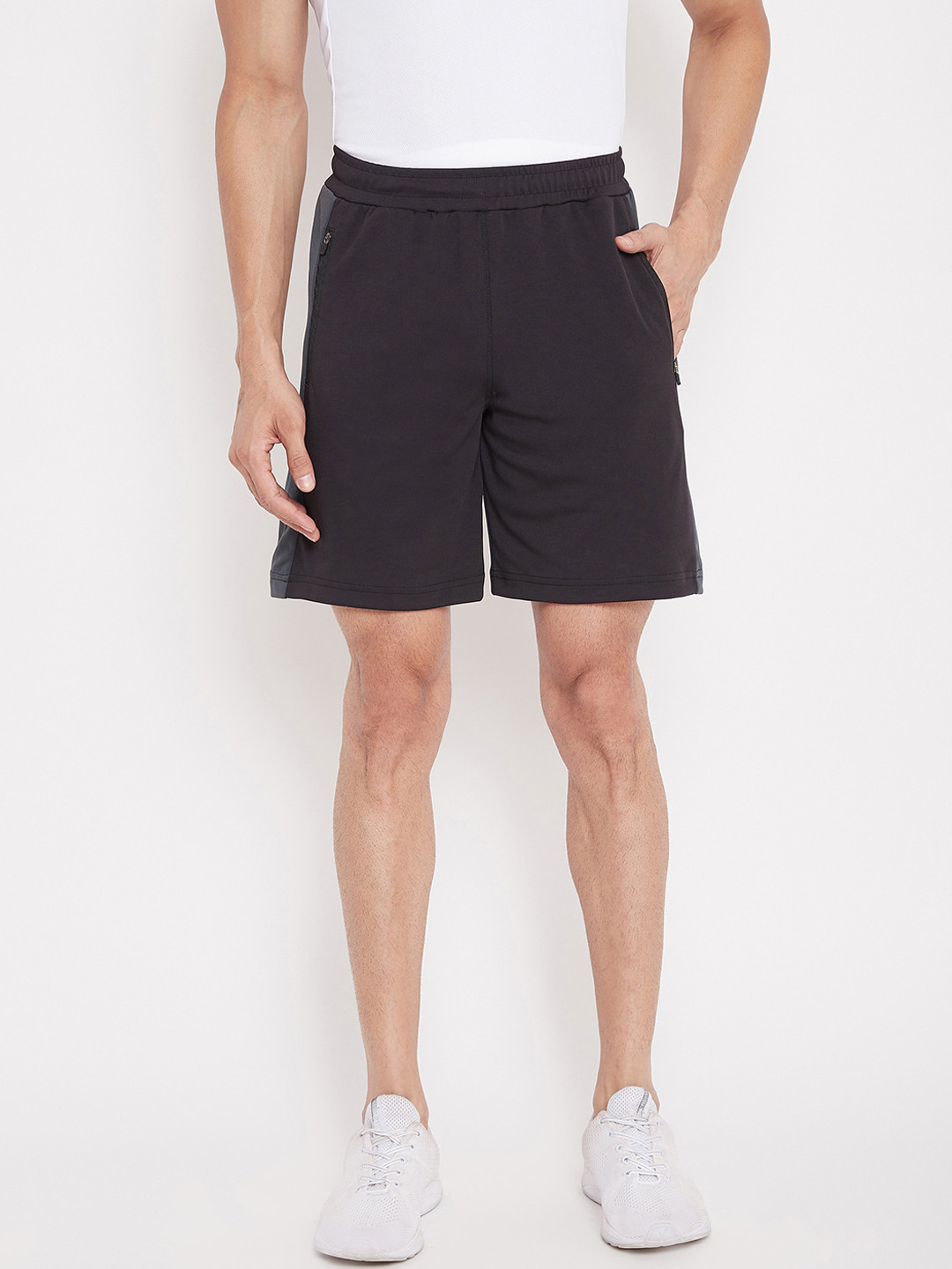 ATHLISIS Men Black Sports Shorts