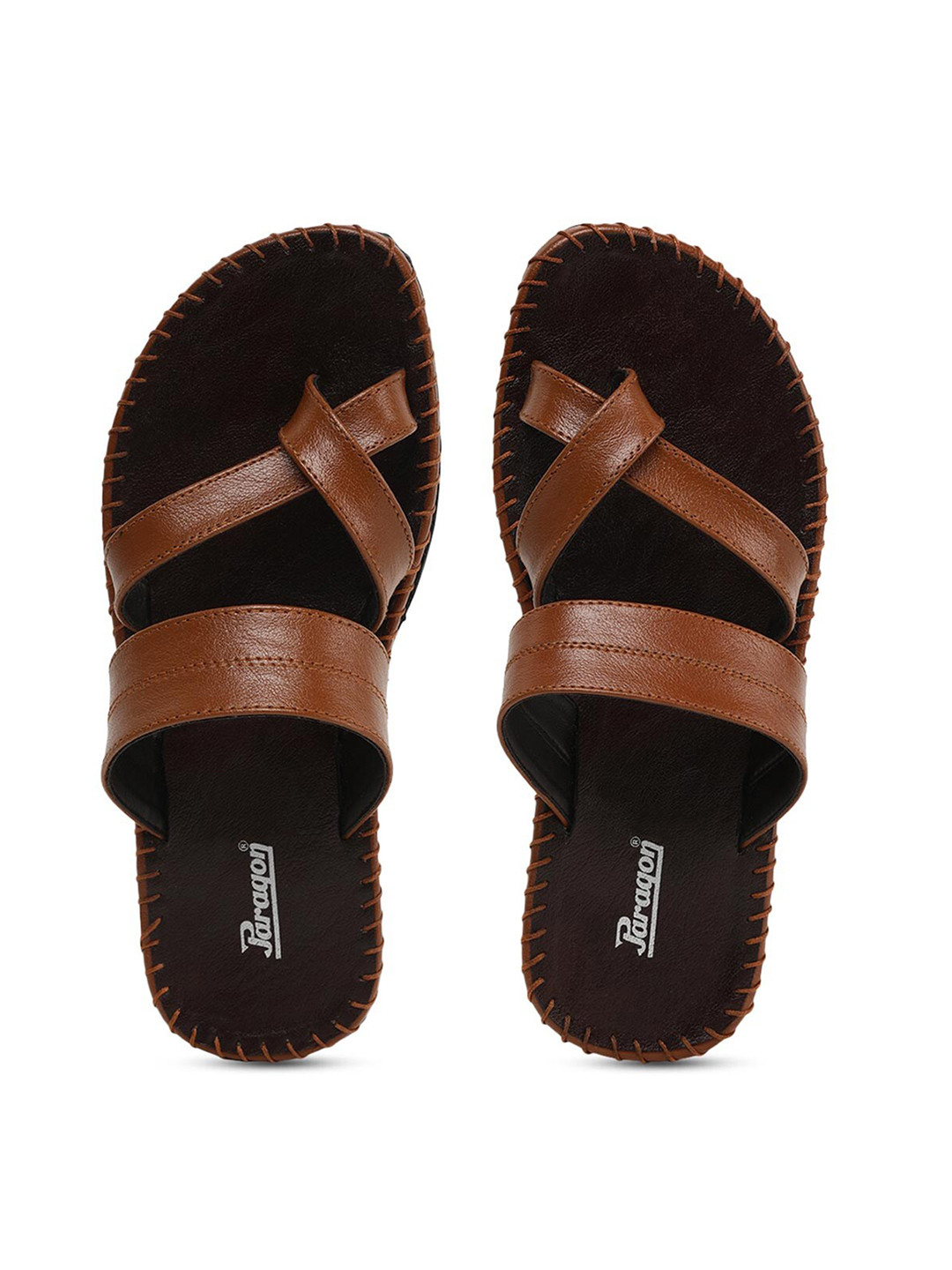 paragon men black sandals