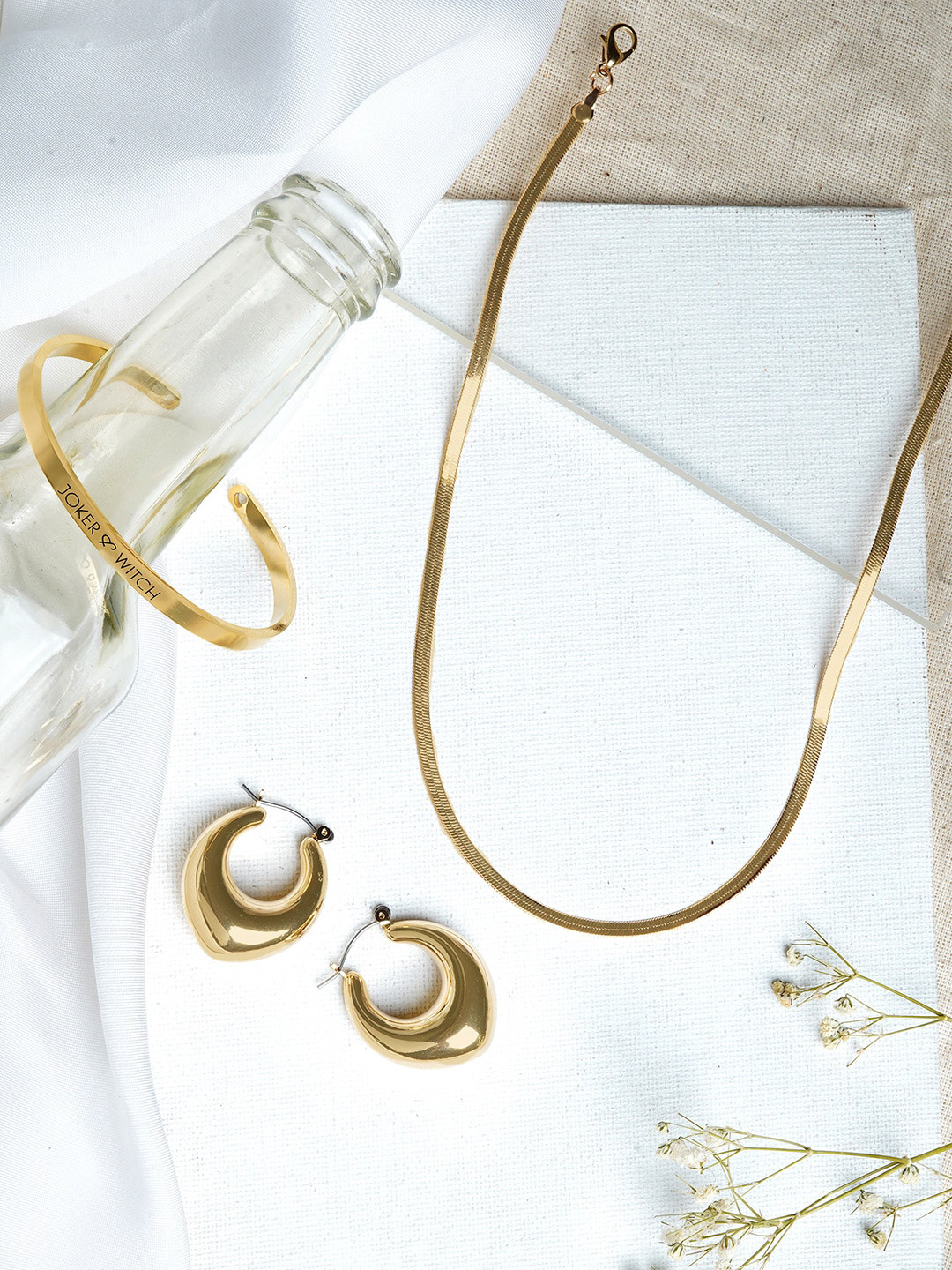 JOKER & WITCH Gold-Plated Golden Streaks Jewellery Set