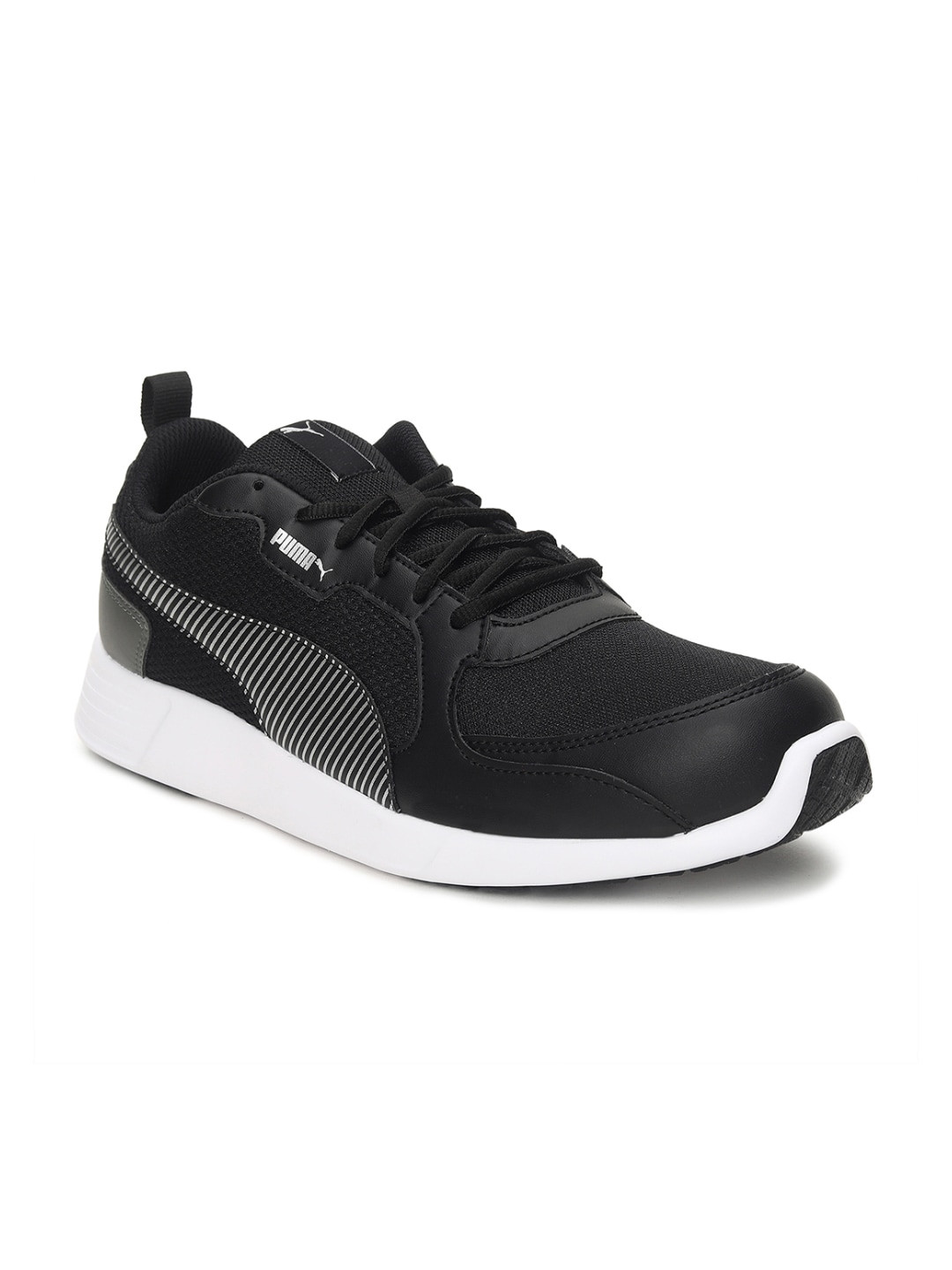 Puma Men Black Grey Fire Run Sneakers