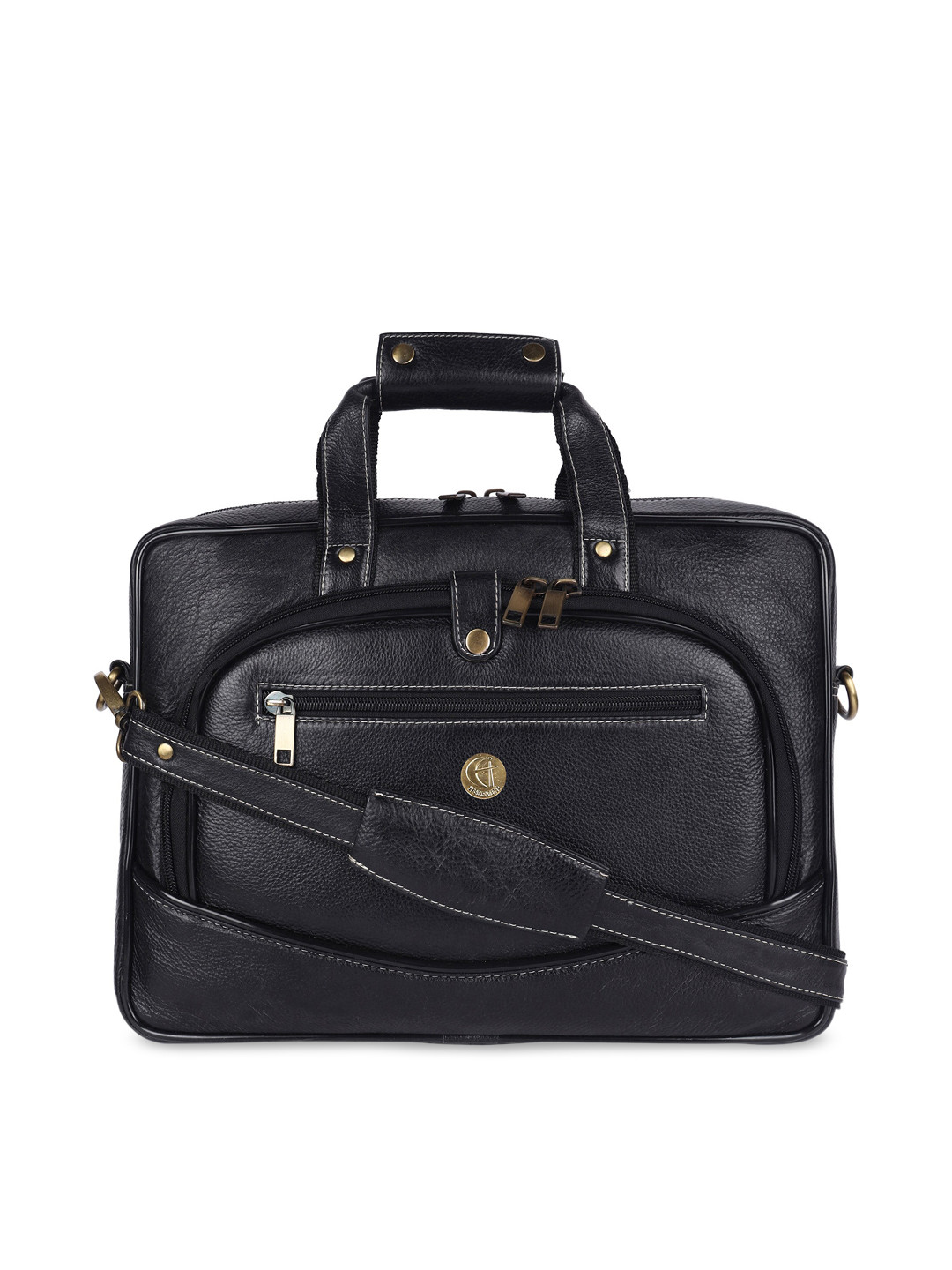 HiLEDER Unisex Pure Leather Designer Briefcase Laptop Bag