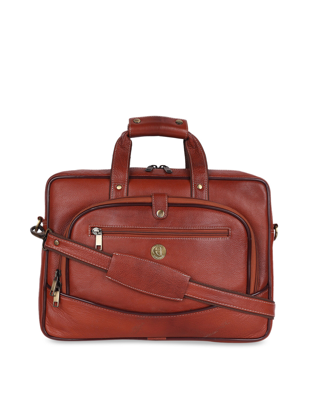 HiLEDER Unisex Pure Leather Designer Briefcase Laptop Bag